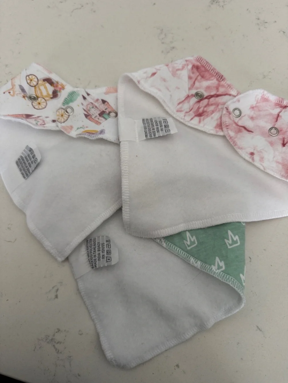 Pink & Green Unicorn Bandana Bib Set for Kids Copper Pearl Baby Girl